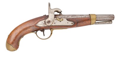 Lot 309 - A DUTCH 14 BORE PERCUSSION MODEL 1815 MILITARY PISTOL, REIGN OF WILLIAM II (1840-1849)