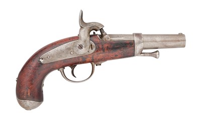 Lot 311 - A DUTCH 18 BORE PERCUSSION RIFLED GENDARMERIE PISTOL, NO. 394, PROBABLY REIGN OF WILLIAM III