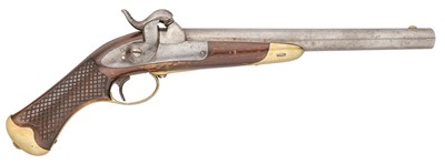 Lot 324 - A SWEDISH 10 BORE PERCUSSION MODEL 1850 MILITARY PISTOL, NO. 3, REIGN OF OSCAR I (1844-1859)