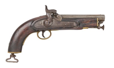 Lot 281 - A 25 BORE PERCUSSION SERVICE PISTOL FOR THE AUSTRALIAN CONSTABULARY BY WILKINSON, MID-19TH CENTURY