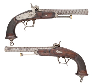 Lot 337 - A PAIR OF FRENCH 16 BORE PERCUSSION OFFICER’S PISTOLS, REIGN OF LOUIS-PHILIPPE (1830-1848)