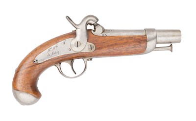 Lot 340 - A FRENCH 23 BORE PERCUSSION MODEL 1842 PISTOL, DATED 1849, REIGN OF LOUIS-NAPOLEON (1848-1851)