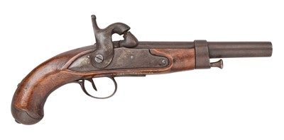 Lot 348 - AN ITALIAN 15 BORE PERCUSSION MILITARY PISTOL RELATING TO SEVASTOPOL, DATED 1848