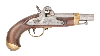 Lot 345 - AN ITALIAN (PIEDMONT) 22 BORE PERCUSSION CARABINIERI PISTOL, REIGN OF VICTOR EMMANUELLE II
