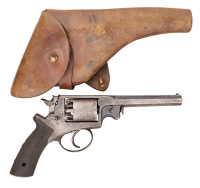 Lot 349 - AN ENGLISH 54 BORE PERCUSSION ADAMS PATENT FIVE-SHOT REVOLVER THOUGHT TO BE FOR NEW ZEALAND