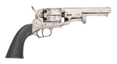 Lot 350 - AN AUSTRIAN 90 BORE PERCUSSION SIX-SHOT REVOLVER OF COLT TYPE, MID-19TH CENTURY