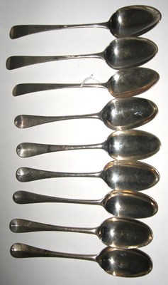 Lot 155 - A SET OF THREE GEORGE I SILVER TABLESPOONS