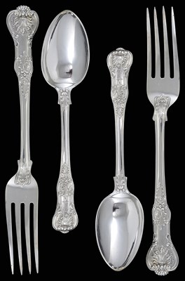 Lot 160 - A MATCHED SET TABLE SILVER