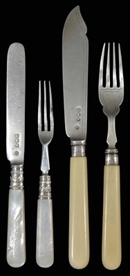 Lot 161 - A SET OF TWELVE VICTORIAN SILVER TEA KNIVES AND ELEVEN FORKS