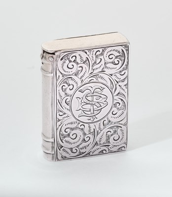Lot 623 - A VICTORIAN SILVER VESTA CASE, LAWRENCE EMANUEL, BIRMINGHAM, 1886