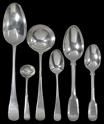 Lot 167 - ASSORTED ENGLISH TABLE SILVER