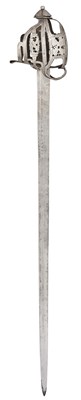 Lot 44 - A SCOTTISH BACKSWORD WITH BASKET GUARD OF GLASGOW TYPE, CIRCA 1720