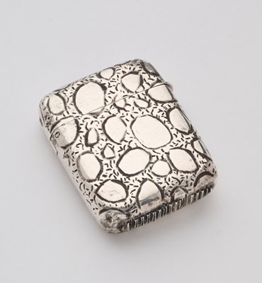 Lot 630 - A VICTORIAN SILVER VESTA CASE, GEORGE HEATH, LONDON, 1885