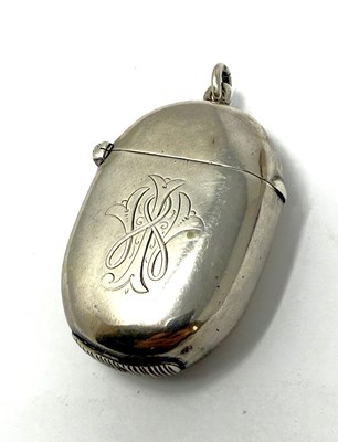 Lot 632 - A VICTORIAN SILVER VESTA CASE, S. MORDAN & CO., LONDON, 1886