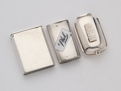 Lot 635 - THREE VICTORIAN SILVER VESTA CASES, 1885/87