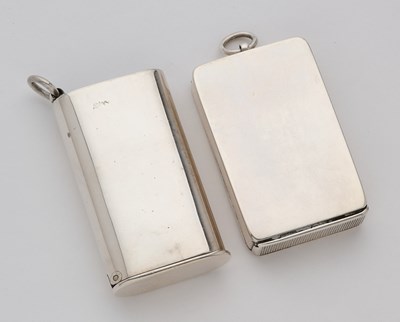 Lot 637 - TWO VICTORIAN SILVER VESTA CASES, BOTH THORNHILL & CO., LONDON, 1884/86