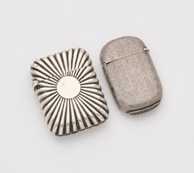 Lot 641 - TWO VICTORIAN SILVER VESTA CASES, BOTH BIRMINGHAM, 1885/87