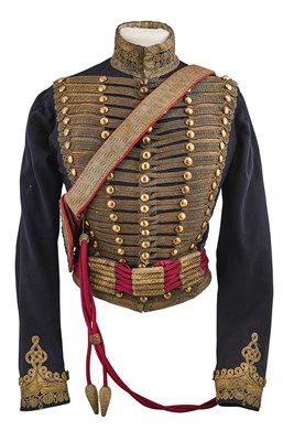 Lot 151 - AN OFFICER’S DOLMAN OF THE 7TH QUEEN’S OWN HUSSARS, PROBABLY REIGN OF WILLIAM IV (1830-1837)