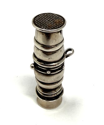 Lot 645 - A VICTORIAN SILVER NOVELTY VESTA CASE, THOMAS SMILY FOR EDWIN CHARLES PURDIE, LONDON, 1885