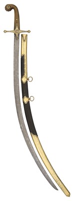 Lot 22 - A TURKISH JEWELLED AND SILVER-GILT MOUNTED SHAMSHIR, REIGN OF ABDULAZIZ