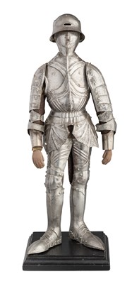 Lot 309 - A MINIATURE FULL ARMOUR IN LATE 15TH CENTURY GERMAN HIGH 'GOTHIC' STYLE, 20TH CENTURY