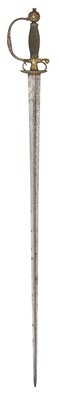 Lot 58 - A CONTINENTAL SMALL-SWORD WITH GOLD DECORATED HILT, EARLY 18TH CENTURY