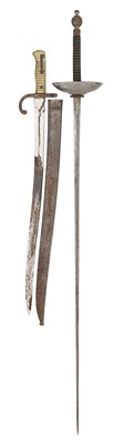 Lot 95 - A CONTINENTAL FENCING FOIL, AND A FRENCH MODEL 1866 CHASSEPOT BAYONET, BOTH 19TH CENTURY