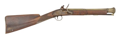 Lot 97 - A BRASS-BARRELLED FLINTLOCK BLUNDERBUSS BY W. PARKER, HOLBORN, LONDON, EARLY 19TH CENTURY