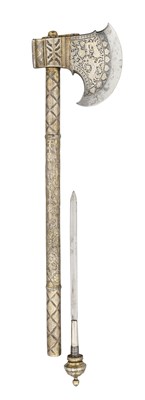 Lot 14 - AN INDIAN AXE, 19TH CENTURY, PROBABLY KUTCH