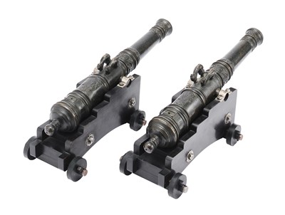 Lot 165 - A PAIR OF DUTCH SIGNAL CANNON BY JAN KARELS, AMSTERDAM, DATED 1734