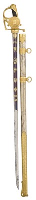 Lot 104 - A FINE AND RARE FRENCH NAPOLEONIC OFFICER’S SWORD BASED ON THE MODEL 1814 SABRE