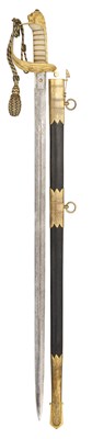 Lot 115 - AN 1827 PATTERN NAVAL OFFICER’S SWORD BY HENRY WILKINSON, PALL MALL, LONDON, NO. 33593 FOR 1896