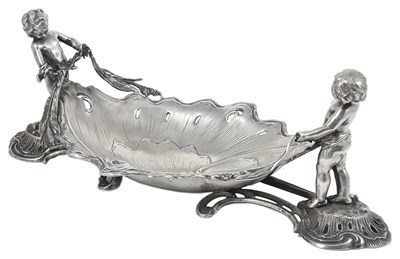 Lot 202 - A GERMAN SILVER FIGURAL DISH