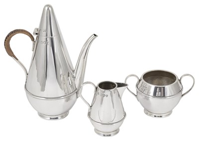 Lot 222 - A VICTORIAN SILVER THREE-PIECE BACHELOR'S COFFEE SET