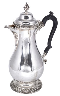 Lot 233 - A GEORGE V SILVER HOT WATER JUG