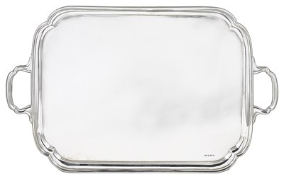 Lot 239 - A SILVER TRAY