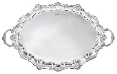 Lot 240 - A GEORGE V SILVER TRAY