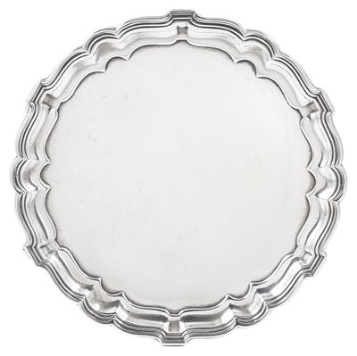 Lot 241 - A GEORGE V SILVER WAITER