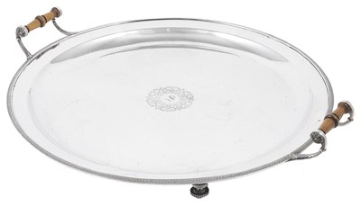 Lot 245 - A GEORGE V SILVER TRAY