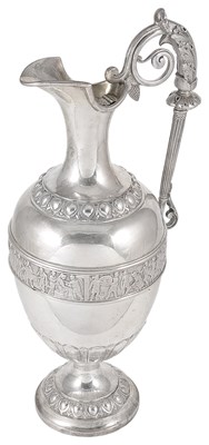 Lot 289 - A VICTORIAN SILVER EWER