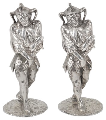 Lot 307 - A PAIR OF VICTORIAN SILVER NOVELTY PEPPERETTES