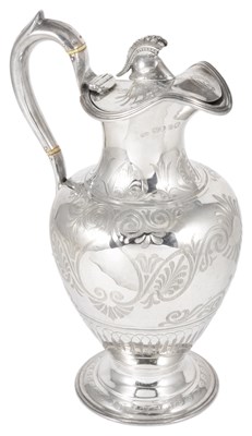 Lot 309 - A VICTORIAN SILVER EWER