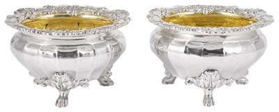 Lot 340 - A PAIR OF GEORGE III SILVER SALT CELLARS