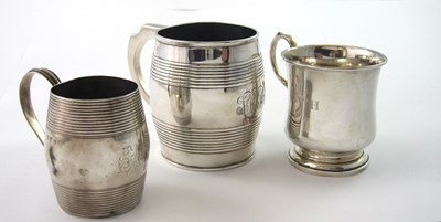 Lot 342 - A GEORGE IV SILVER CHRISTENING MUG