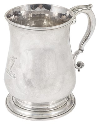 Lot 365 - A GEORGE II SILVER MUG