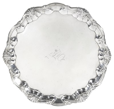 Lot 369 - A GEORGE II SILVER SALVER