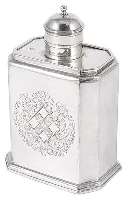 Lot 375 - A GEORGE I SILVER TEA CADDY