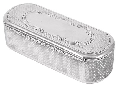 Lot 378 - A VICTORIAN SILVER SNUFF BOX