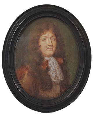 Lot 399 - A PORTRAIT MINIATURE OF LOUIS XIV