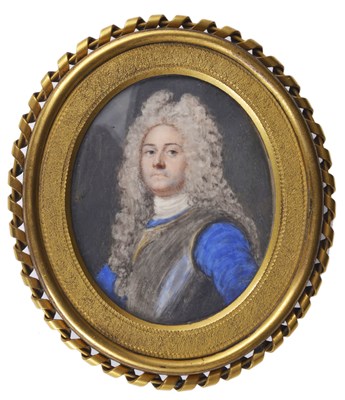 Lot 404 - A PORTRAIT MINIATURE OF THE COMTE D'EVREUX